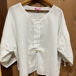 Elegant White Linen Top